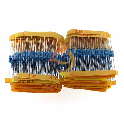 500pcs/lot 1/2W 0.5W 1% Metal Film Resistors 50 Values 1.2&O