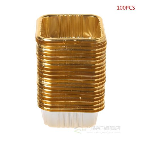 50g 100g Square Moon Cake Trays Mooncake Package Box Contain