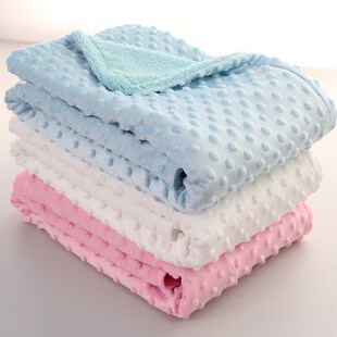 Baby Blanket Swaddling Newborn Thermal Soft Fleece Blanket W