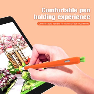 ANKNDO Carrot Silicone Pen Cover For Apple Pencil 1 2 Case