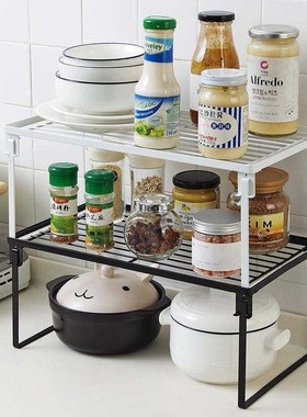 kitchen layering shelves cupboard dish shelf bathroom makeup