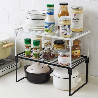 kitchen layering shelves cupboard dish shelf bathroom makeup