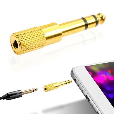 3.5mm Socket to 6.5mm Jack Plug Audio Stereo Adaptor inch G