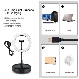 PULUZ PU480 Dimmable 10Inch LED Ring Light Selfie Photograp