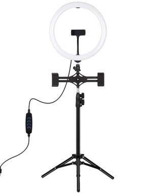 PULUZ 1.1M Tripod Mount + Dual Phone Brackets + 11.8 Inch 3