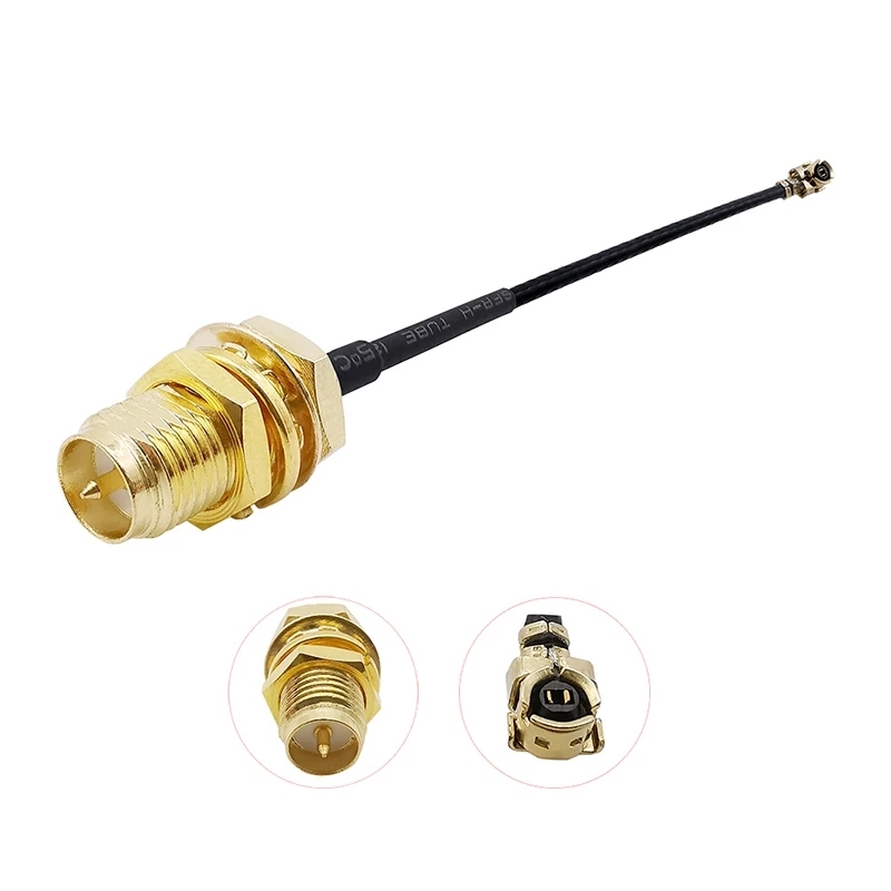 5Pcs RP SMA Female to IPX IPEX U.FL 1.13mm Cable Pigtail Con
