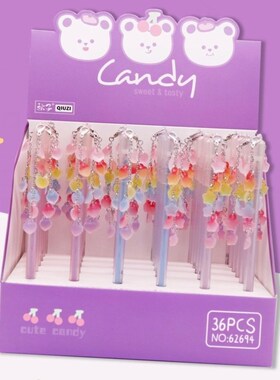 1 Piece Lytwtw's Rainbow Candy Pendant Toy Gel Pen Schoo