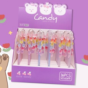 1 Piece Lytwtw's Rainbow Candy Pendant Toy Gel Pen Schoo