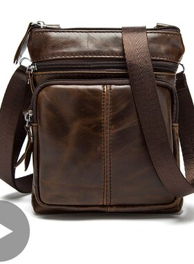 Shoulder Messenger Women Men Bag Crossbody Genuine Leather O