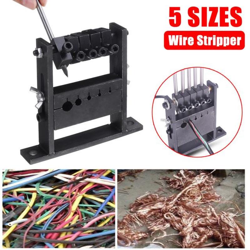 5Size 1-30mm Wire Stripping Machine Scrap Cable Peeling Mach