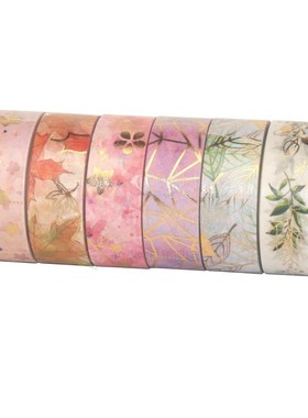 6Rolls/Set Flower F Washi Tape Floral Decorative Tape Scrapb