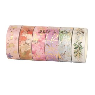 6Rolls/Set Flower F Washi Tape Floral Decorative Tape Scrapb