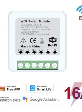 Wifi MINI Tuya Smart Switch Module 16A Timer Wireless