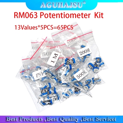 65PCS RM063 Trimmer Potentiometer Adjustable Resistor Kit 50