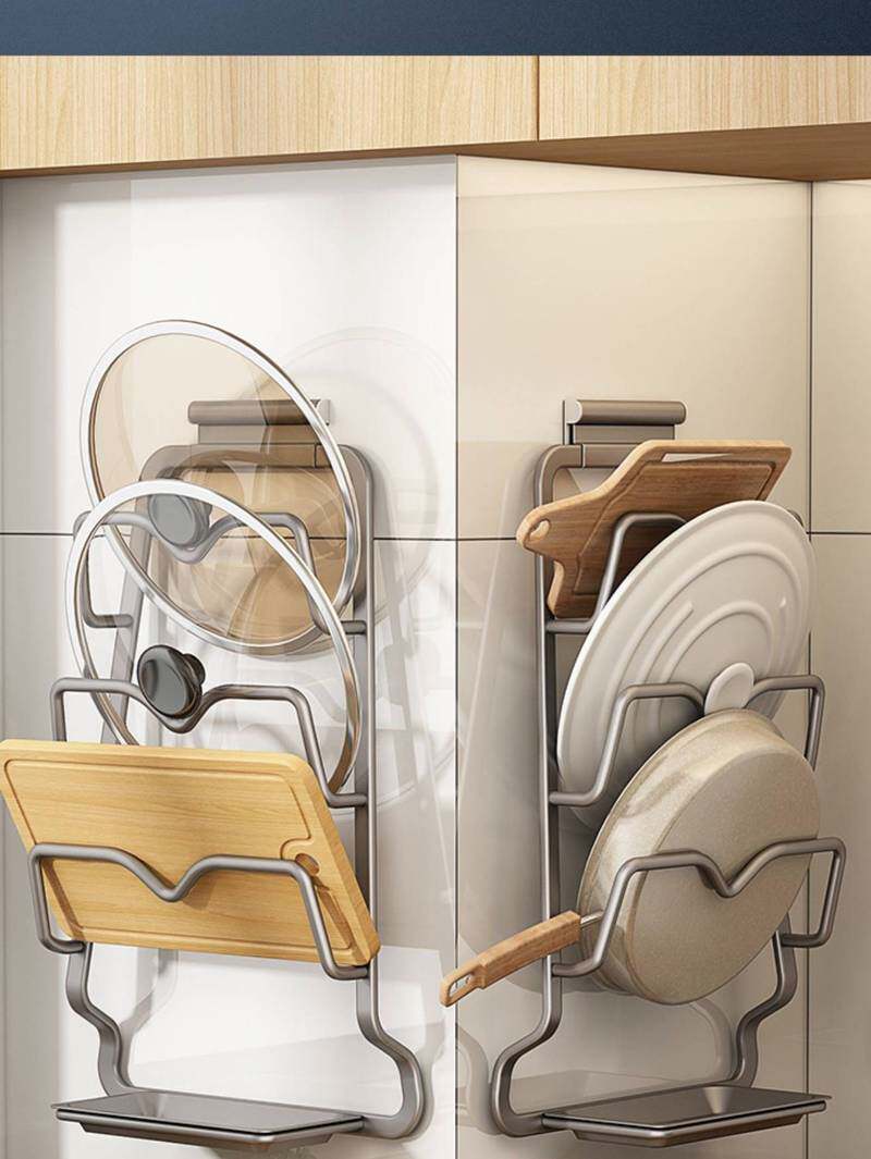 kitchen accessories multi-storey storage rack pot cover fram