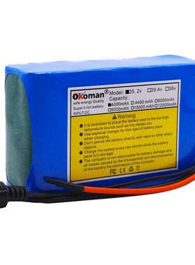 6S2P 24V 4Ah 18650 lithium-ion battery pack 25.2v 4000mAh el