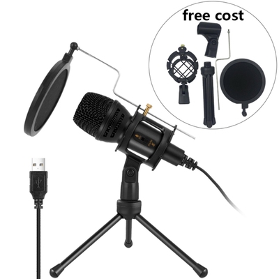 1Set USB Condenser Microphone Desktop Computer Condenser Mic