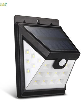 22 Leds 3 Mode 400 Lus Outdoor Led Solar Wall Light With Pir