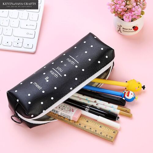 PU Pencil Case Large Capacity Pencilcase School Pen Case Su