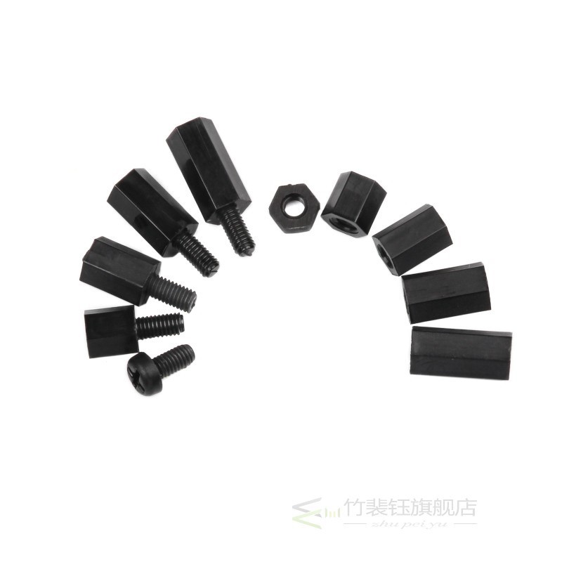 180Pcs/lot M3 Female Male Hex Nylon Standoff Spacer Column