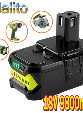 High Capacity New 18V 9800mAh Li-Ion For Ryobi Hot P108 RB18
