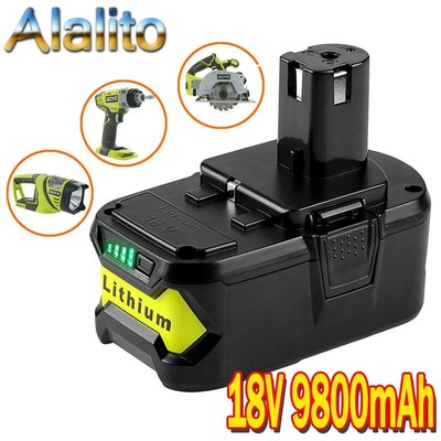 High Capacity New 18V 9800mAh Li-Ion For Ryobi Hot P108 RB18