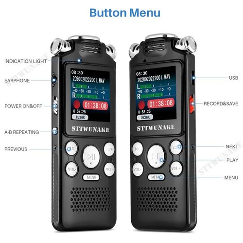 Voice recorder recording activated audio sound digital profe