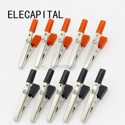 IMC Hot 10 pcs 50mm Plastic Handle Test Probe Metal Alligato