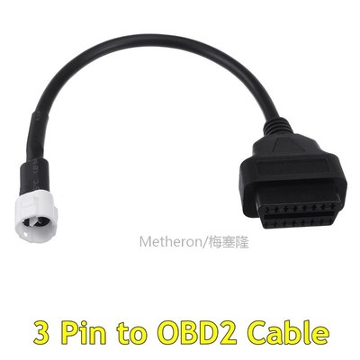 New NEW 1Pcs 3 Pin to OBD2 Fault Code Scanner Diagnostic Cab