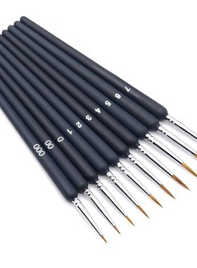 9pcs/Set Paint Brushes Artist Weasel Hair Brush Pen For Goua