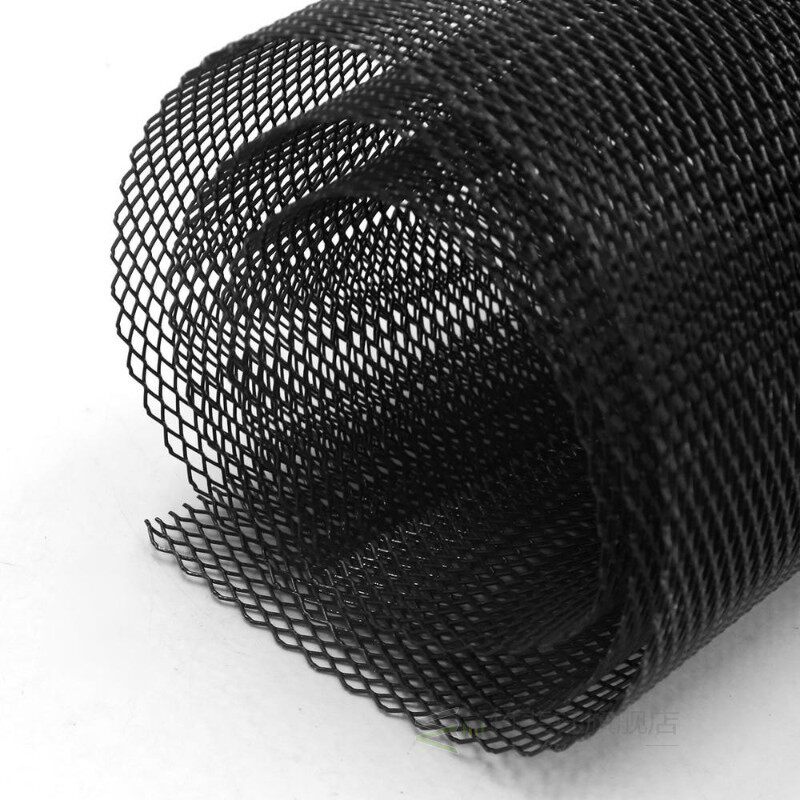 Car Vehicle Black Tone Aluminum Alloy 3 X 6mm Rhombic Grille