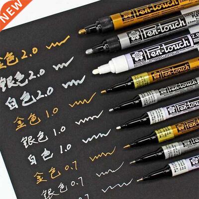 Permanent Metallic Mker Pens White Silver Gold Paint Pen