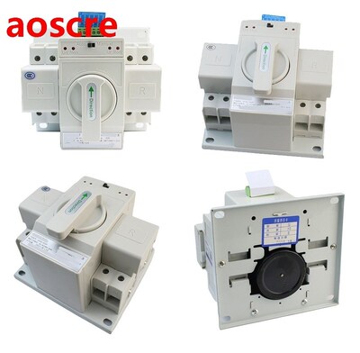 2P 63A 230V MCB type white color Dual Power Automatic transf