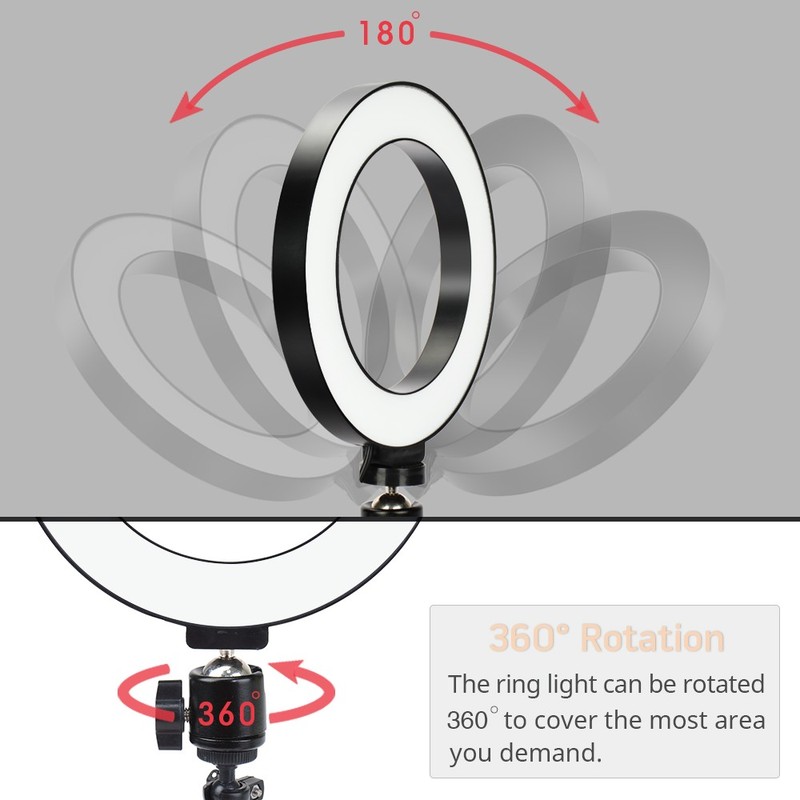 16/26cm Photography Light LED Selfie Flash RingLight Desktop