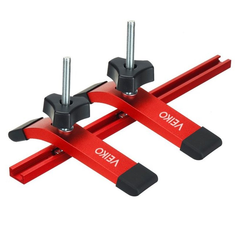 2 Set T-Track Hold Down Clamp Woodworking Universal Fixed Cl