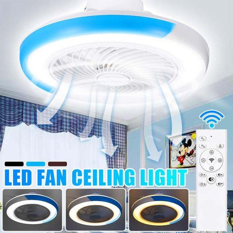 dimmable ceiling fan lamp 3 gears 50cm intelligent with blue