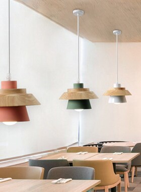 Nordic LED Wood Pendant Lights for Living Room Bedroom Dinin