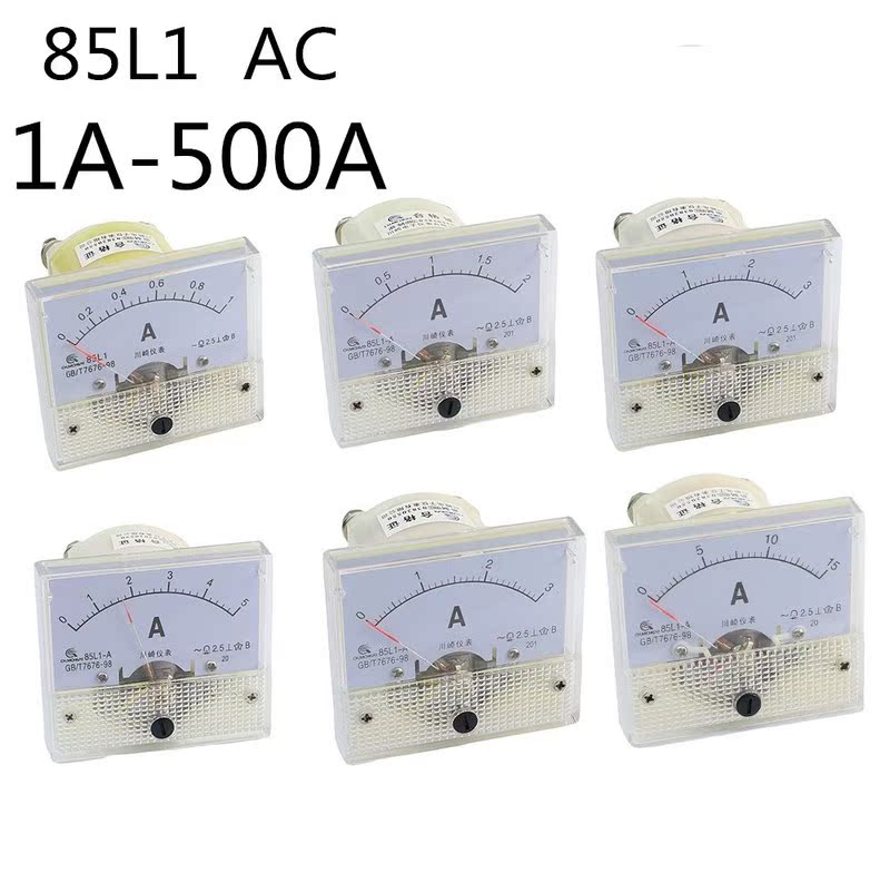 85L1 AC Panel Meter Analog Panel Ammeter Dial Current Gauge