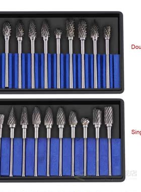 10pcs Rotary Burrs Tungsten Carbide Steel Rotary Files Burr
