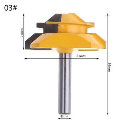 45 Degree Lock Miter Grade 8*1-1/2 3/8 8*2 Router Bit 8mm Sh