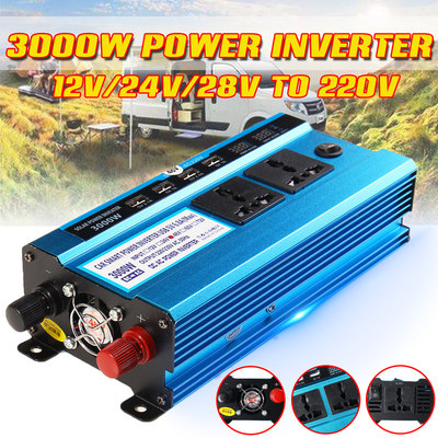 3000W Car Inverter DC 12/24/48V To AC 220V Voltage Convertor