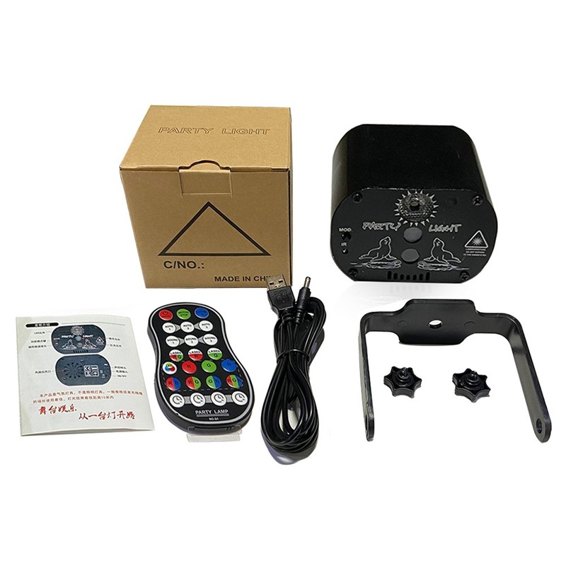 60 Patterns Led Disco Light Music Control RGB DJ Laser Proje