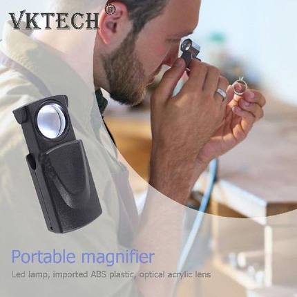 30X Pull Jewelry Magnifiers Magnifying Glass Portable Loupe