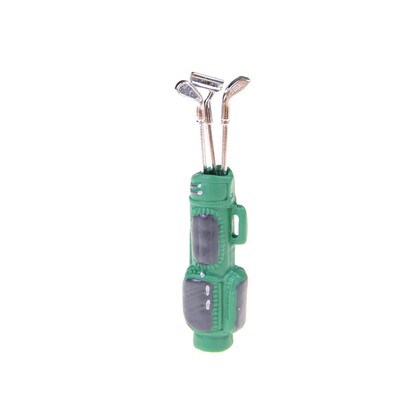 New 112 Scale Dollhouse Miniature Golf Bag with 3 s Doll Ac