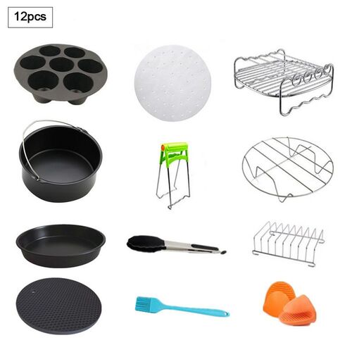 12pcs Air Fryer Accessories Baking Cake Grill Pizza Dish For