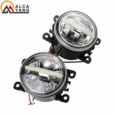 Car LED Bulb H11 Fog Light + Angel Eye DRL Daytime Running L