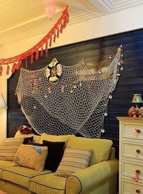 Fishing Net Sea Shell Starfish Hanging Home Wall Decoration