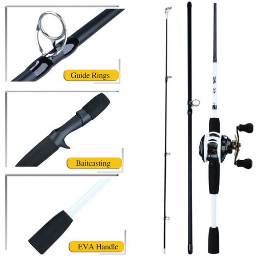 New Fishing Rod Reel Combo Portable  3 Sections   175CM Lure