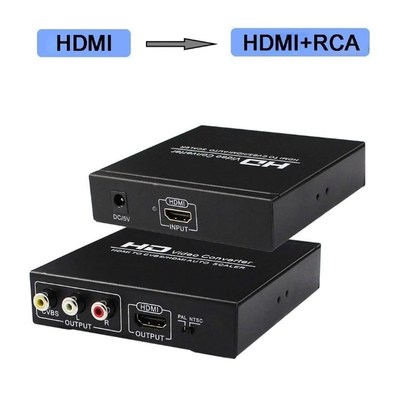 1080P HDMI to AV RCA converter scaler AV splitter converter