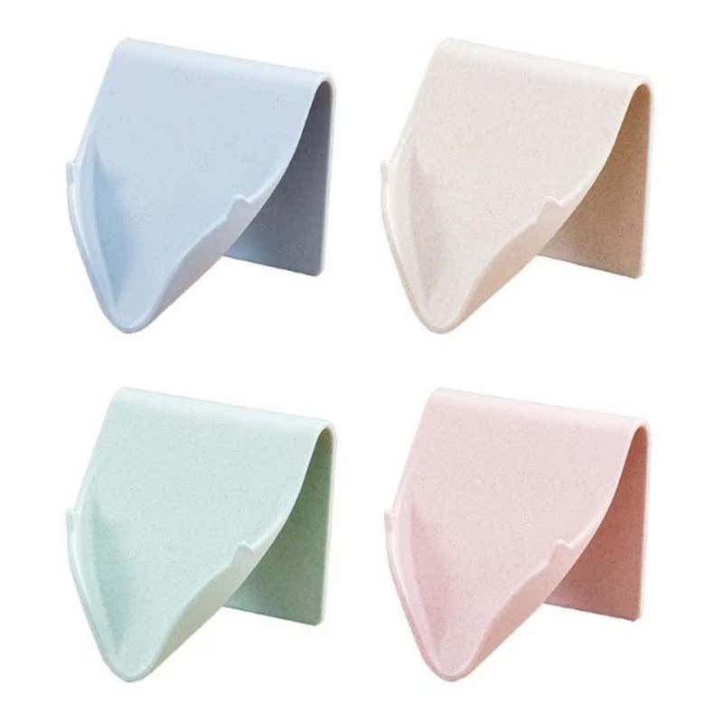 Wall Mounted Soap Holder Self Adhesive Dish Storage Box with